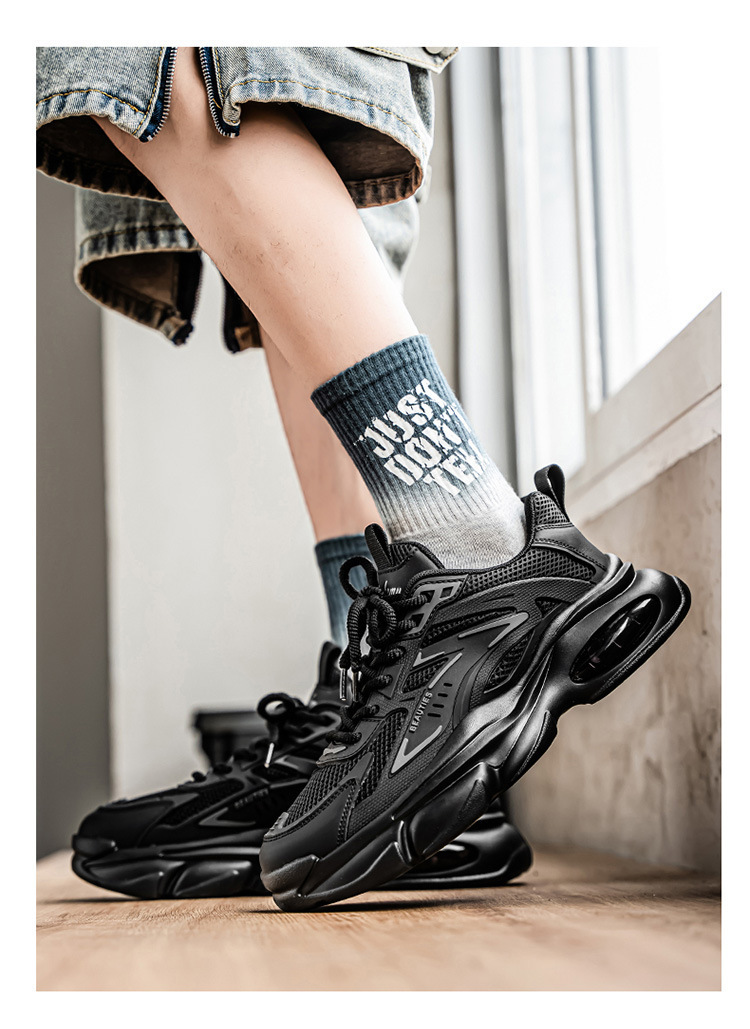 Chaussures casual à plateforme et lacets respirantes pour homme detail 15