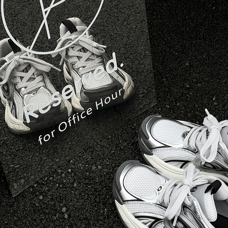 Unisex ademende platform sneakers met demping detail 11