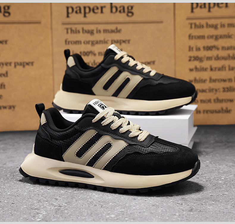 Scarpe casual da uomo ammortizzate e traspiranti con design color block detail 7