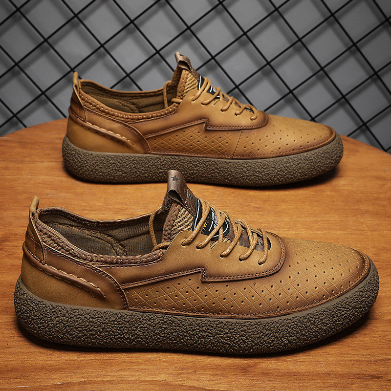 Men's Breathable Lace-Up Casual Shoes