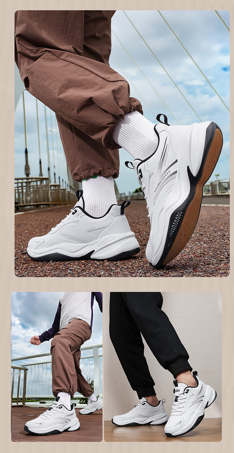 Gedämpfte leichte Sportschuhe für Herren mit Schnürung detail 3