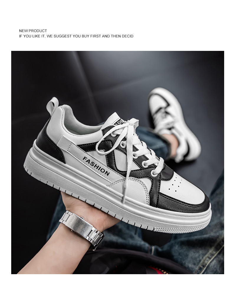 Men's Colorblock Lace-Up Casual Shoes detail 7