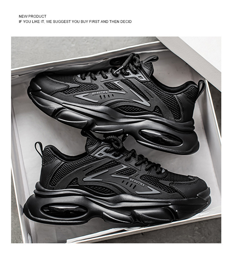Chaussures casual à plateforme et lacets respirantes pour homme detail 11