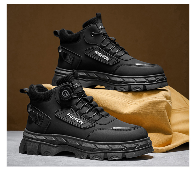 Botas con plataforma antideslizantes de piel PU para hombre detail 4