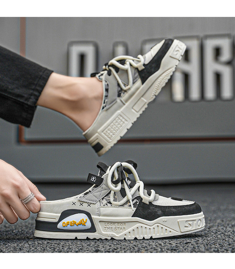 Chaussures casual sans lacets respirantes pour homme au design colorblock detail 17