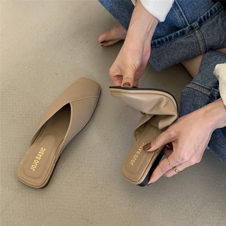 Flache PU-Leder-Schuhe für Damen mit eckiger Spitze zum Hineinschlüpfen 4