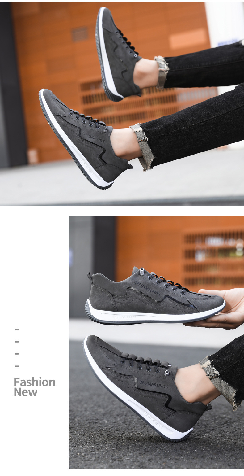Men's Non-Slip Cushioned Lace-Up Casual Shoes detail 3
