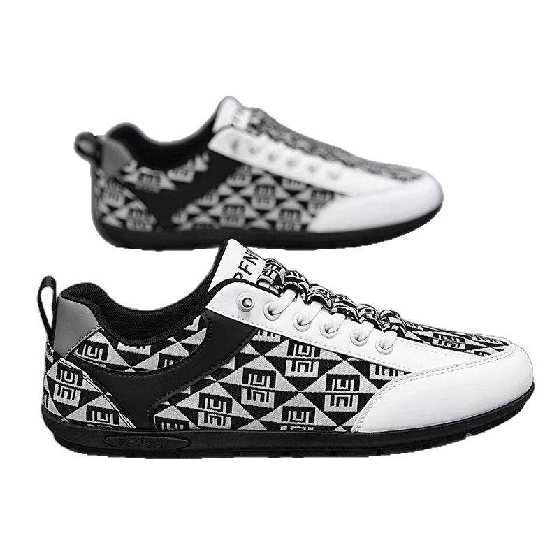 Atmungsaktive Canvas-Freizeitschuhe für Herren mit Print 6