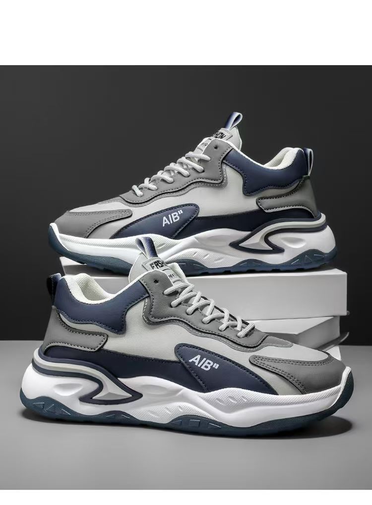 Men's Colorblock Cushioned Platform Casual Sneakers detail 1