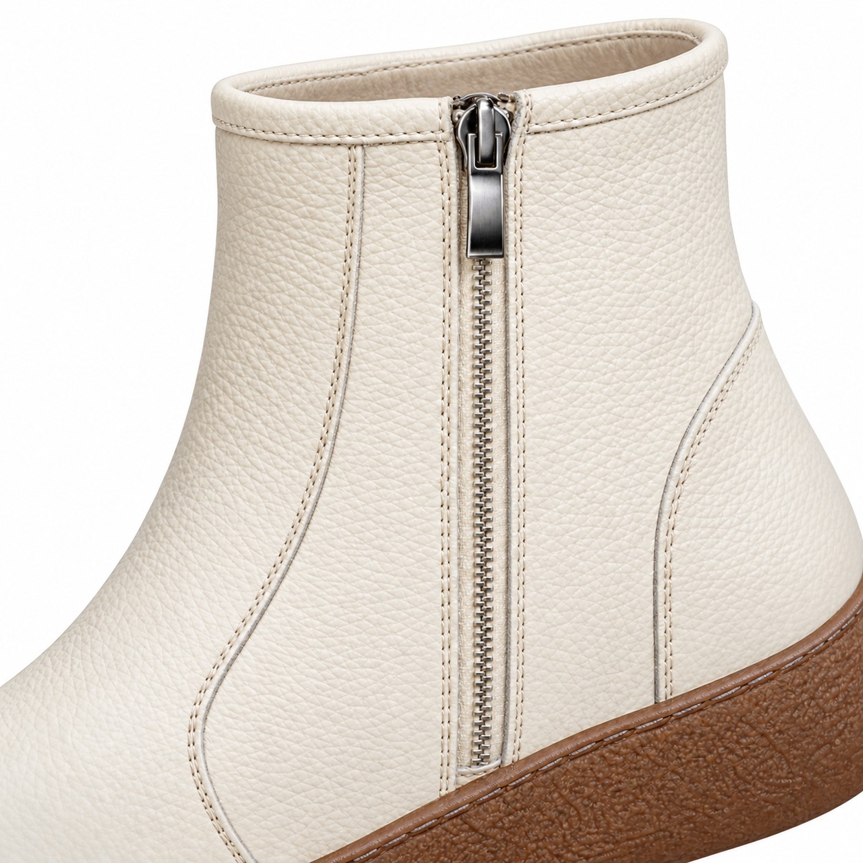 Women's Full-Grain Leather Side-Zip Ankle Boots 8