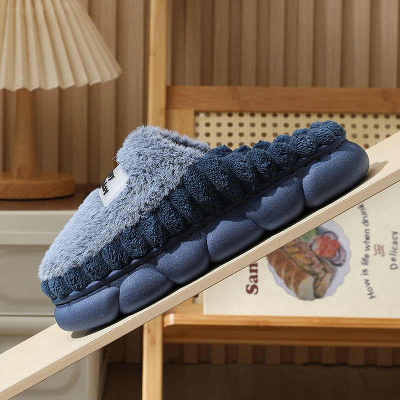 Chaussons Unisexe Chauds et Confortables à Plateforme en Peluche detail 6