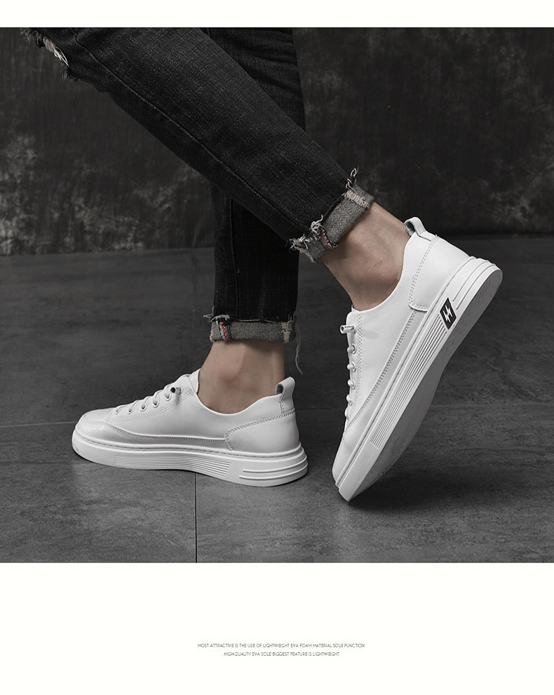Men's Breathable Leather Lace-Up Casual Shoes detail 2
