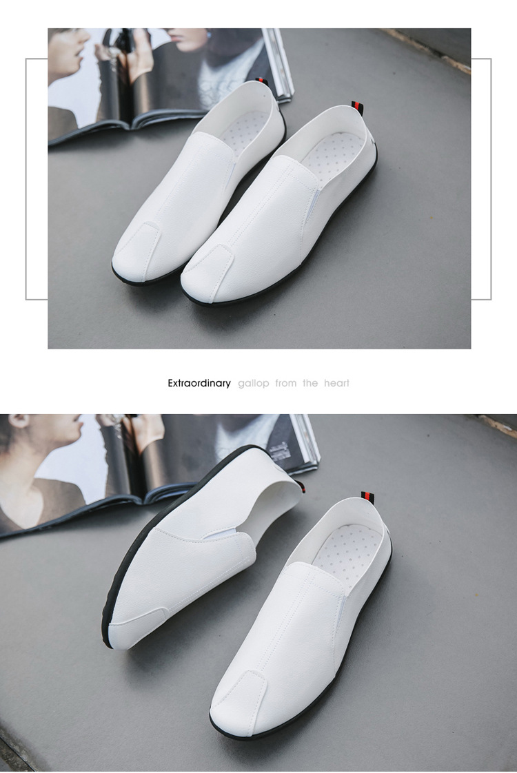 Men's Lightweight Slip-On PU Leather Casual Shoes detail 17
