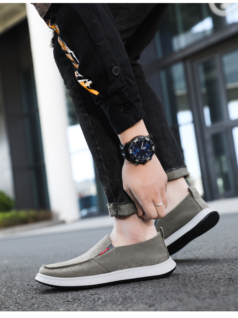 Men's Breathable Canvas Slip-On Casual Shoes detail 7