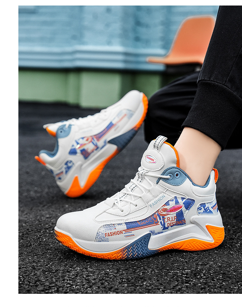 Gedämpfte rutschfeste Herren-Sneaker mit Grafikprint detail 3