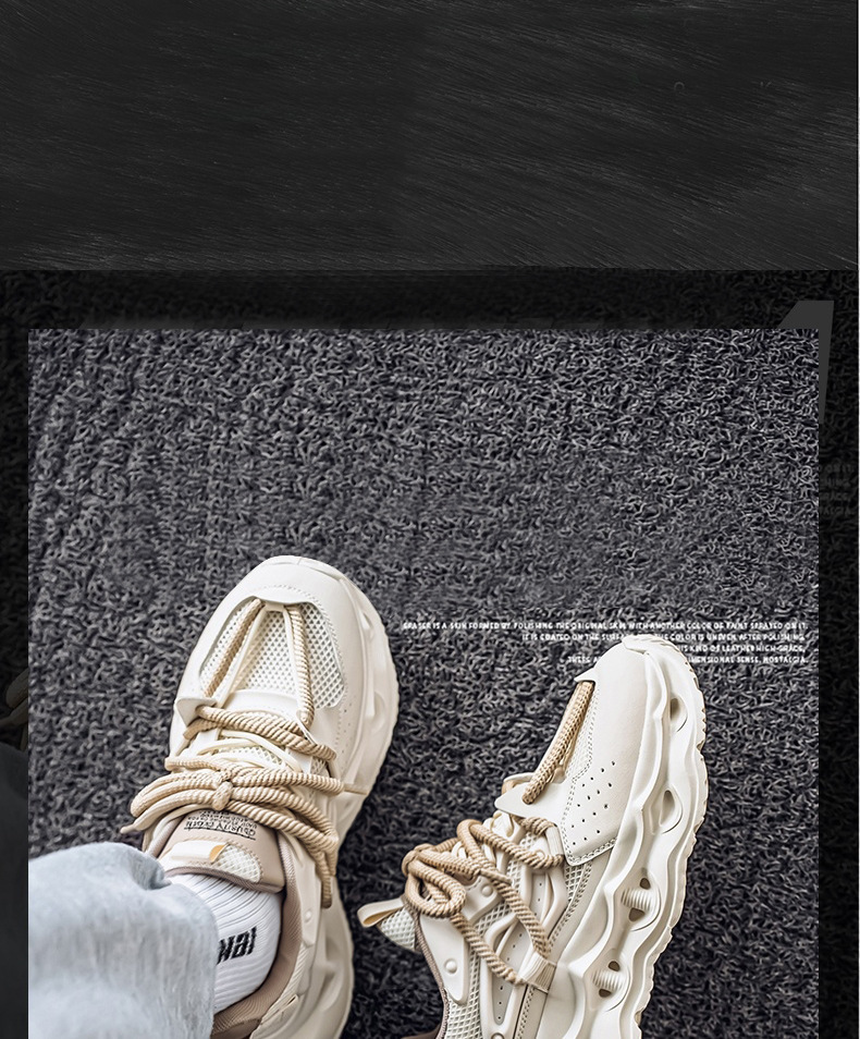 Sneakers casual da uomo con plateau e lacci – Scarpe sportive traspiranti detail 1