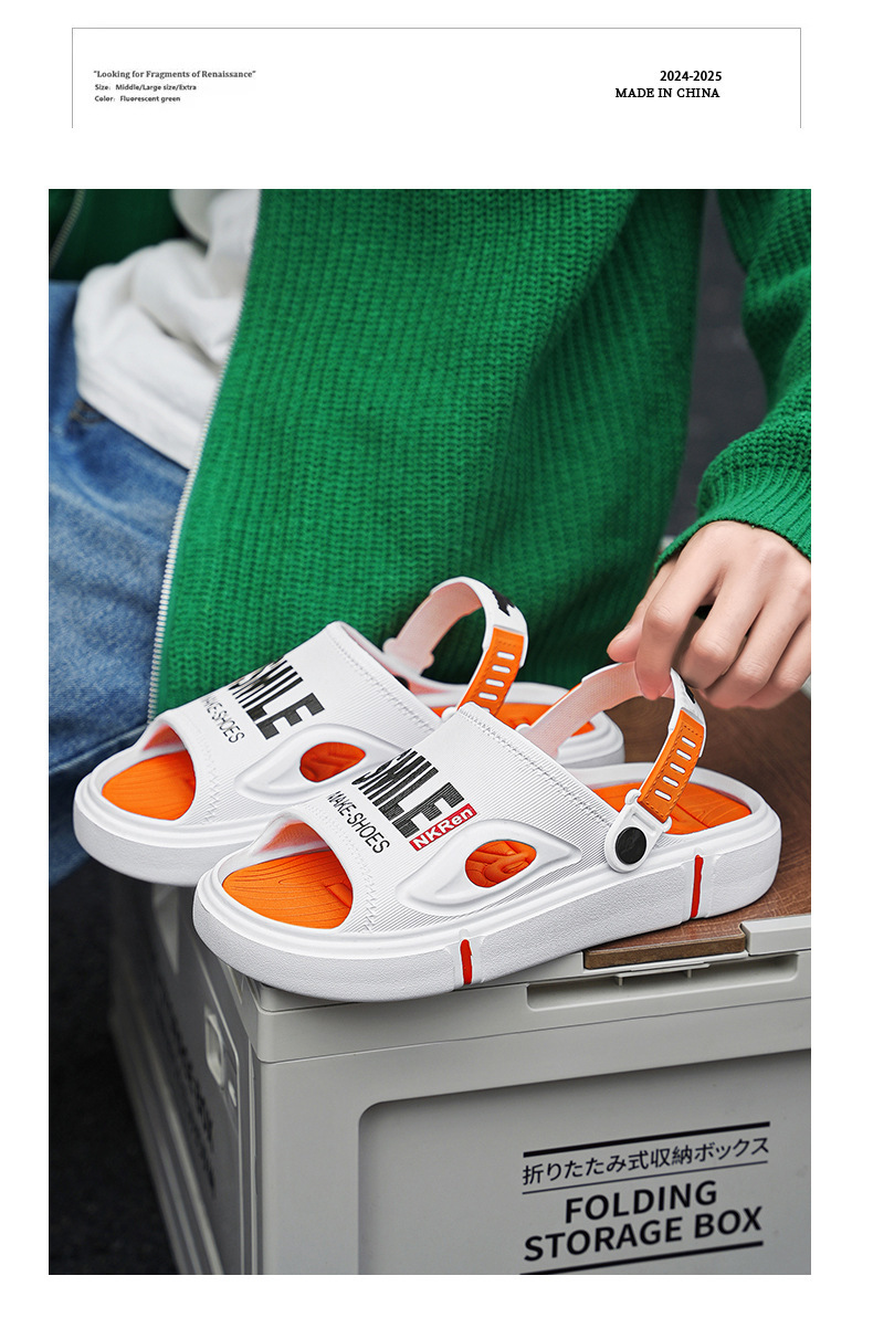 Lichtgewicht platform sandalen met open teen en demping voor heren detail 12