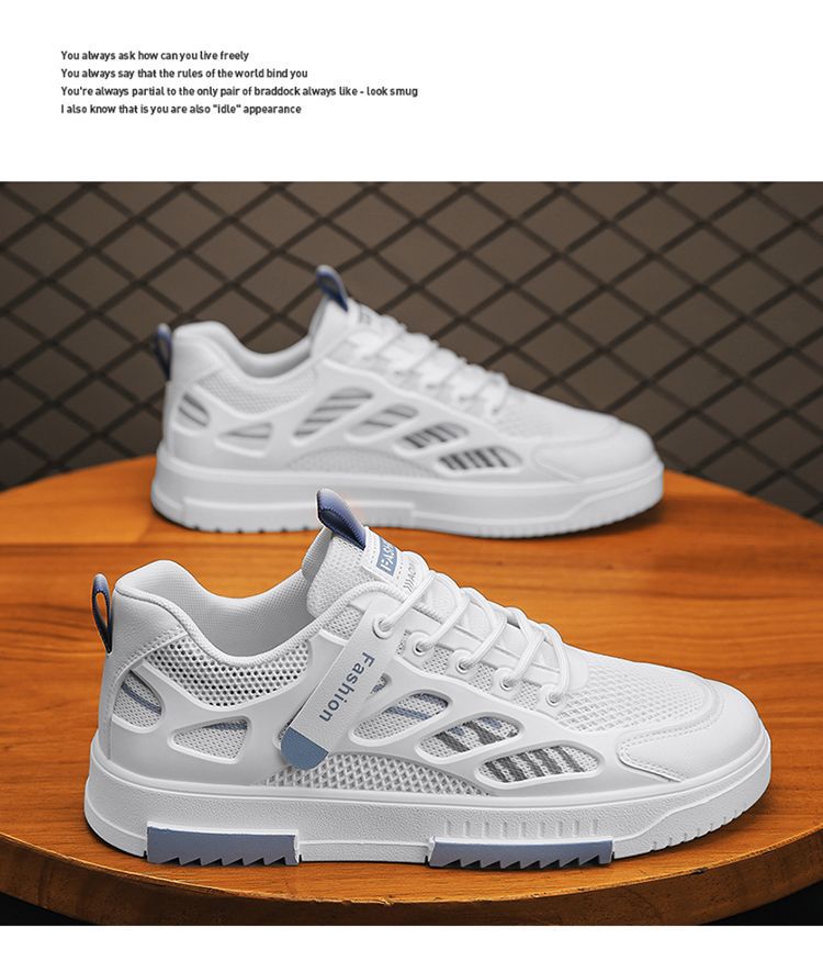 Atmungsaktive, leichte Schnür-Sneaker für Herren detail 4