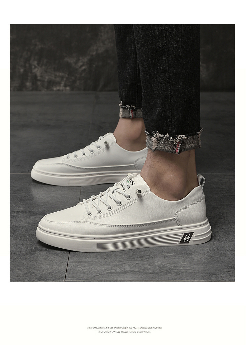 Men's Breathable Leather Lace-Up Casual Shoes detail 14