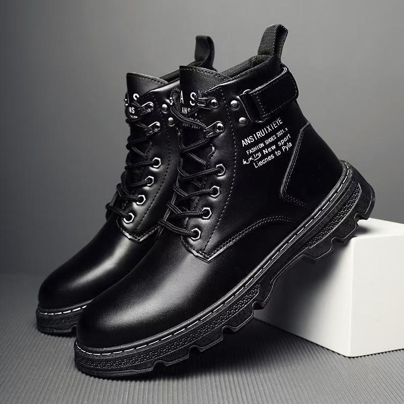 Stivali outdoor antiscivolo da uomo in pelle PU detail 3
