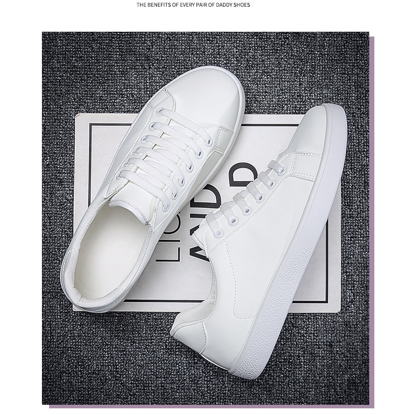 Minimalistische PU-Leder Freizeitschuhe für Herren zum Schnüren detail 5
