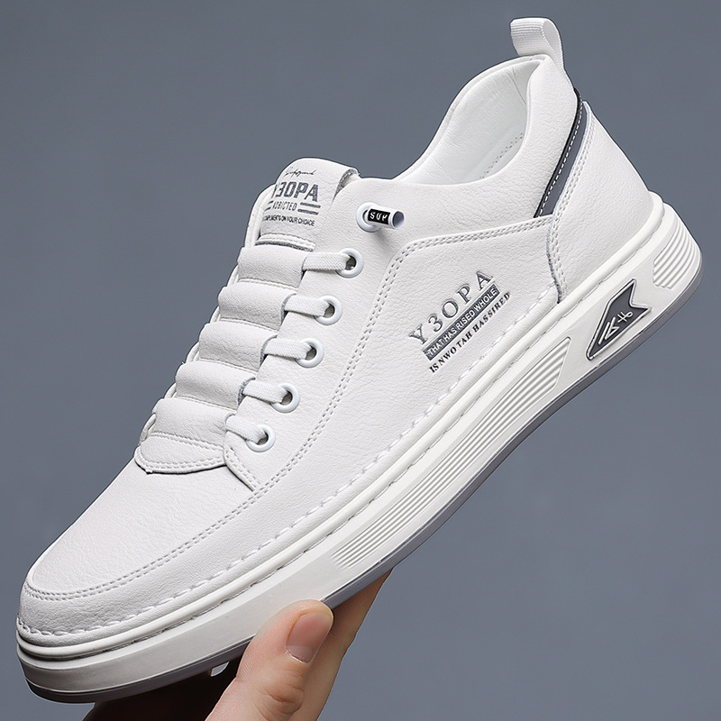 Men's Leather Lace-Up Low-Top Casual Shoes 3