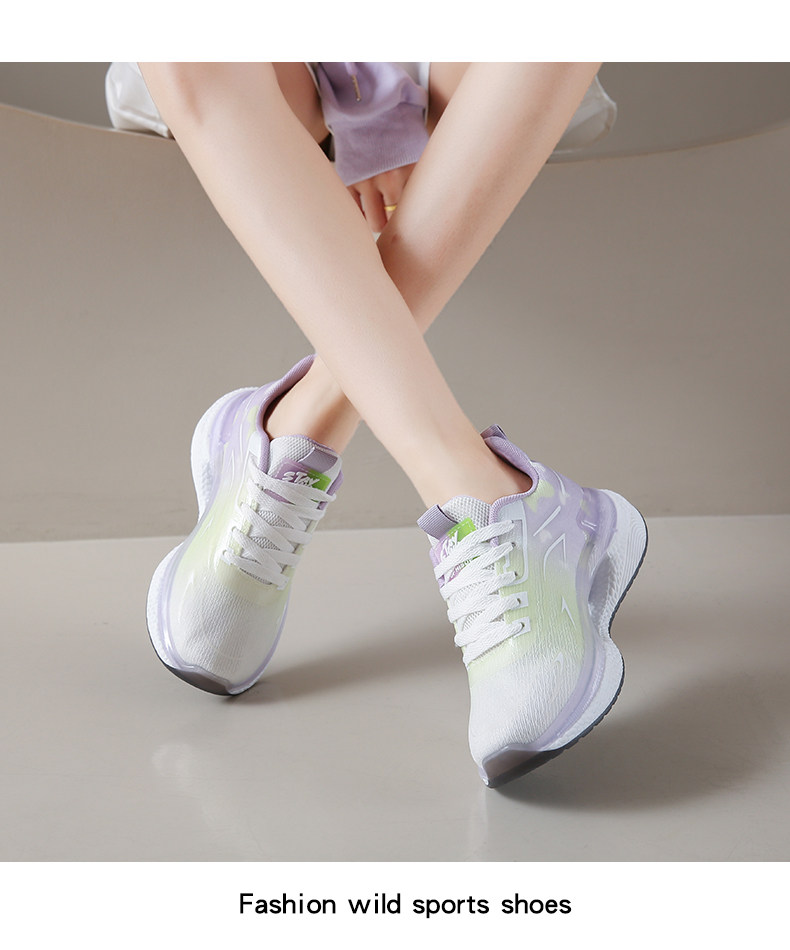 Atmungsaktive, gedämpfte Damen-Laufschuhe mit Schnürung detail 11