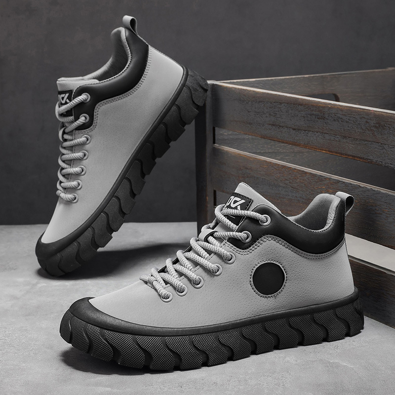 Men's Colorblock Non-Slip Platform Casual Shoes 3
