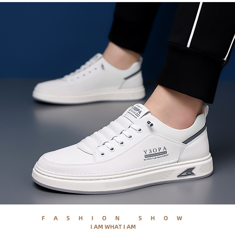 Rutschfeste Schnür-Freizeitschuhe aus Leder für Herren detail 5