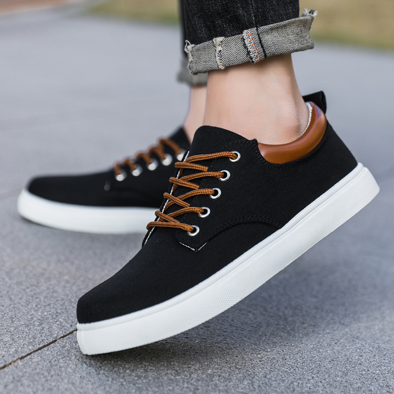 Atmungsaktive Schnür-Freizeitschuhe aus Canvas für Herren 2