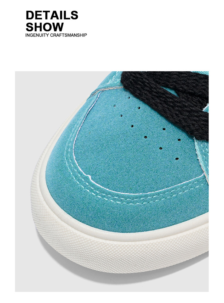 Men's Colorblock Lace-Up Casual Skate Shoes detail 2
