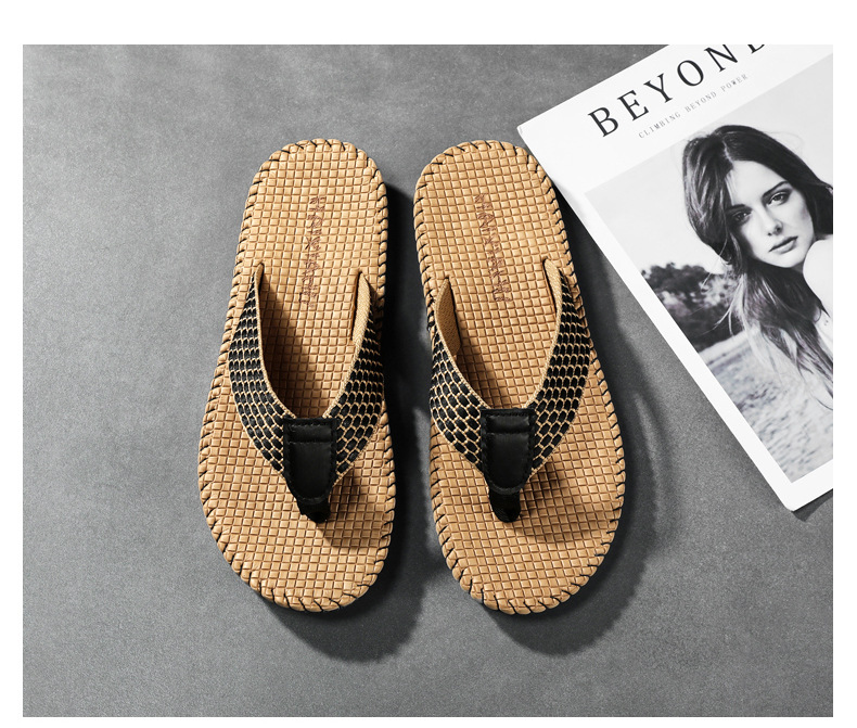 Men's Lightweight Breathable Canvas Flip-Flops detail 3
