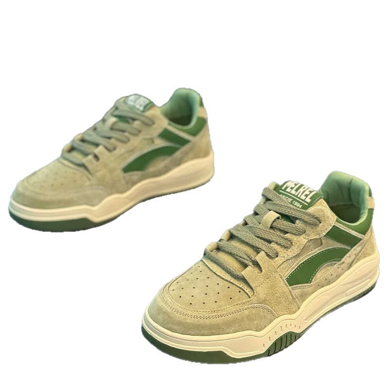 Zapatillas de skate unisex de ante con cordones y diseño color block 6