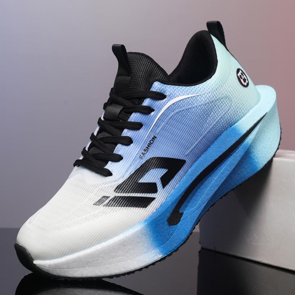 Atmungsaktive Herren-Laufschuhe mit dämpfender Plateausohle 5