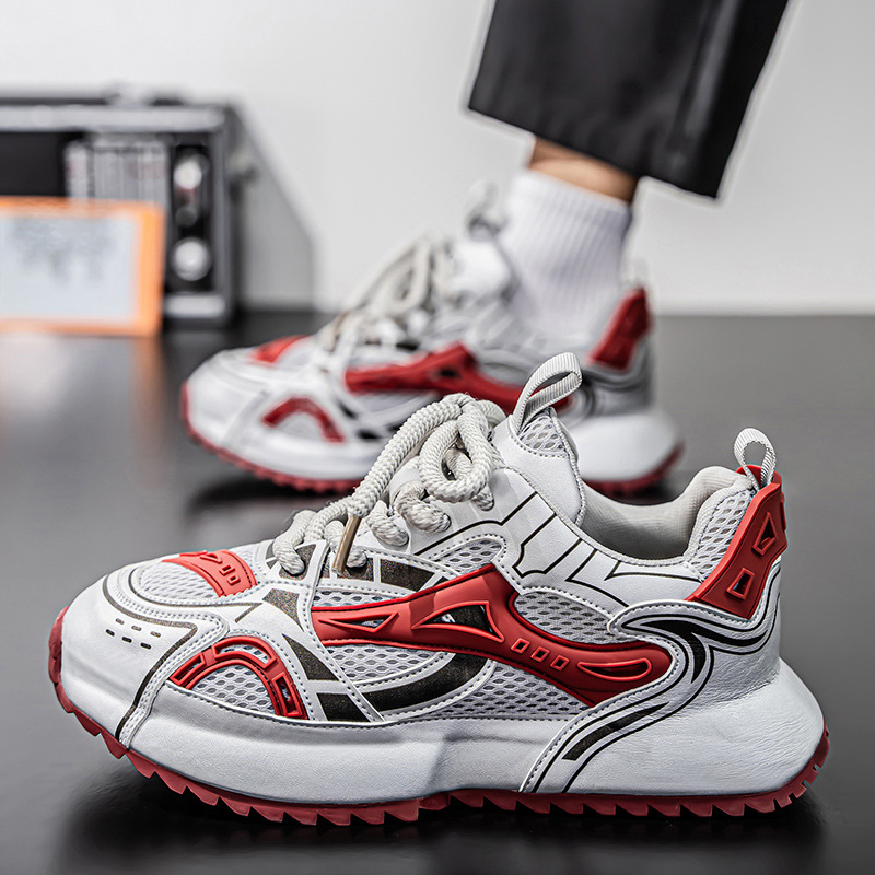Atmungsaktive Herren-Sneaker mit Mesh im Colorblock-Design