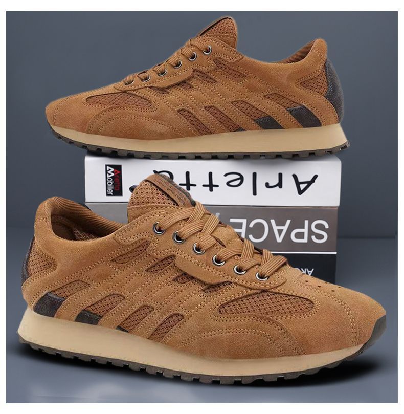Men's Breathable Mesh Vintage Lace-Up Sneakers detail 4