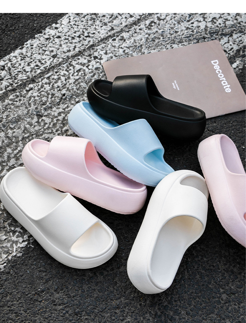 Unisex Thick Platform EVA Cushioned Open-Toe Slippers detail 9