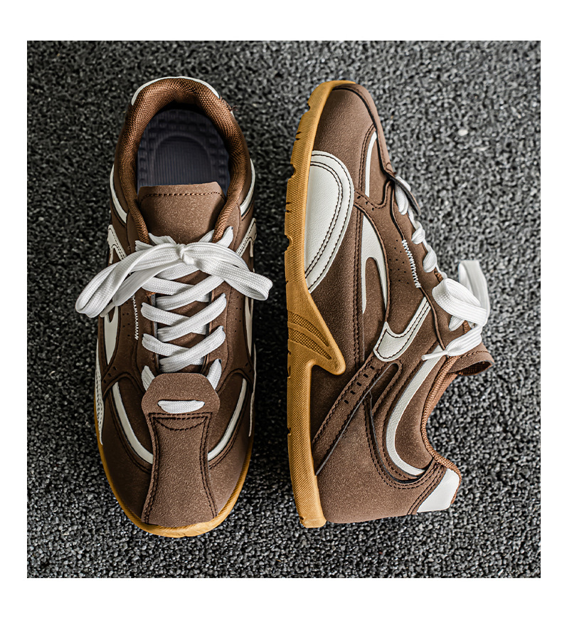 Zapatos casuales de hombre con cordones, transpirables y colorblock detail 14