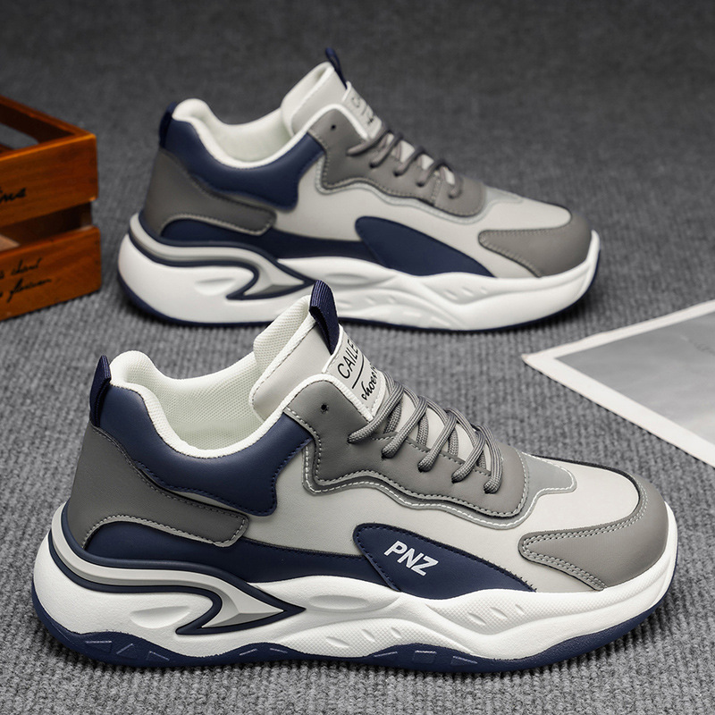 Zapatos casuales de hombre con plataforma acolchada y bloques de color 5