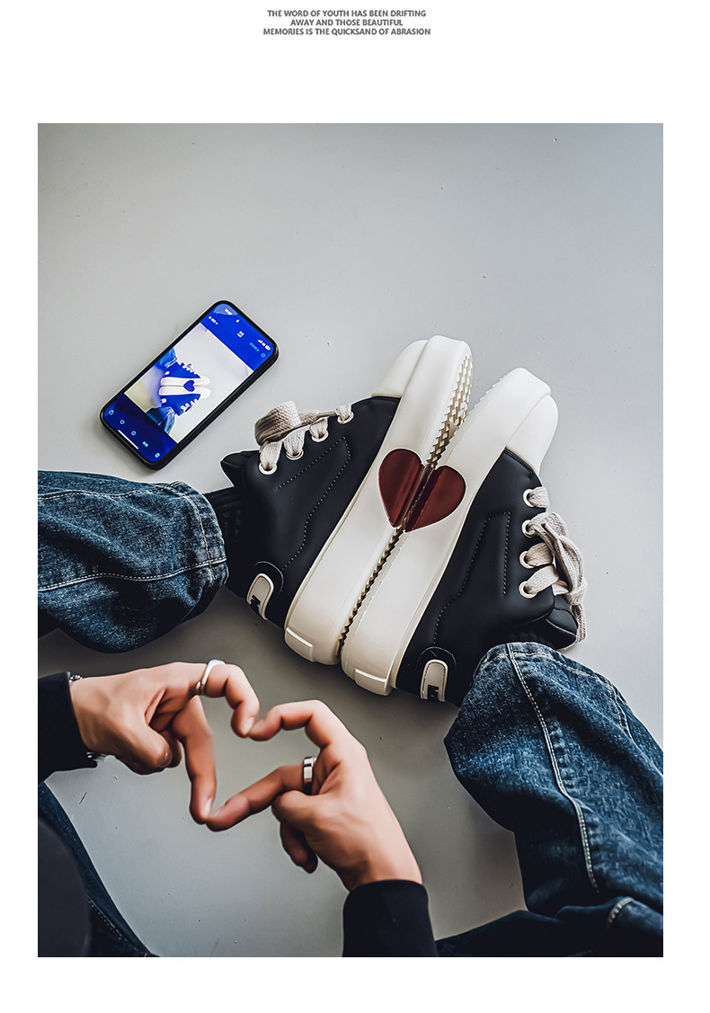 Unisex Platform Cushioned Lace-Up Casual Shoes detail 9