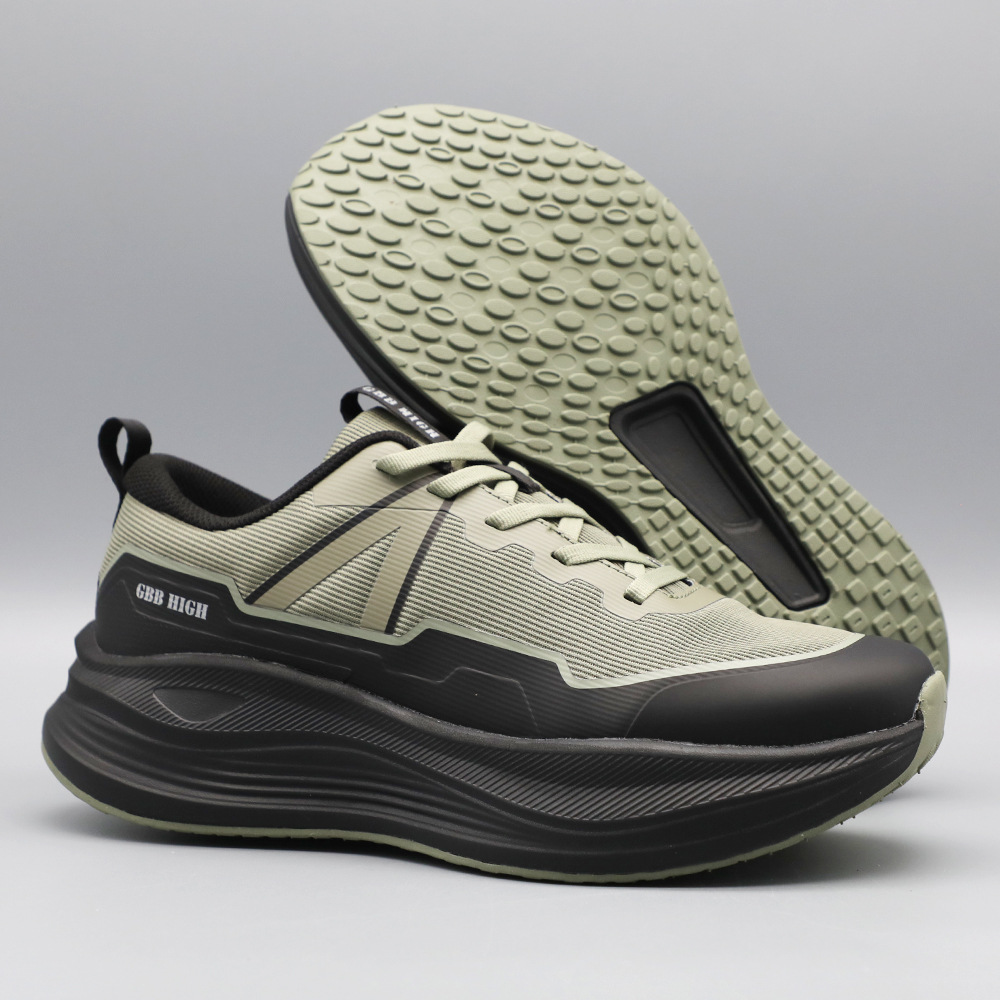 Scarpe da corsa da uomo con suola platform e tomaia traspirante