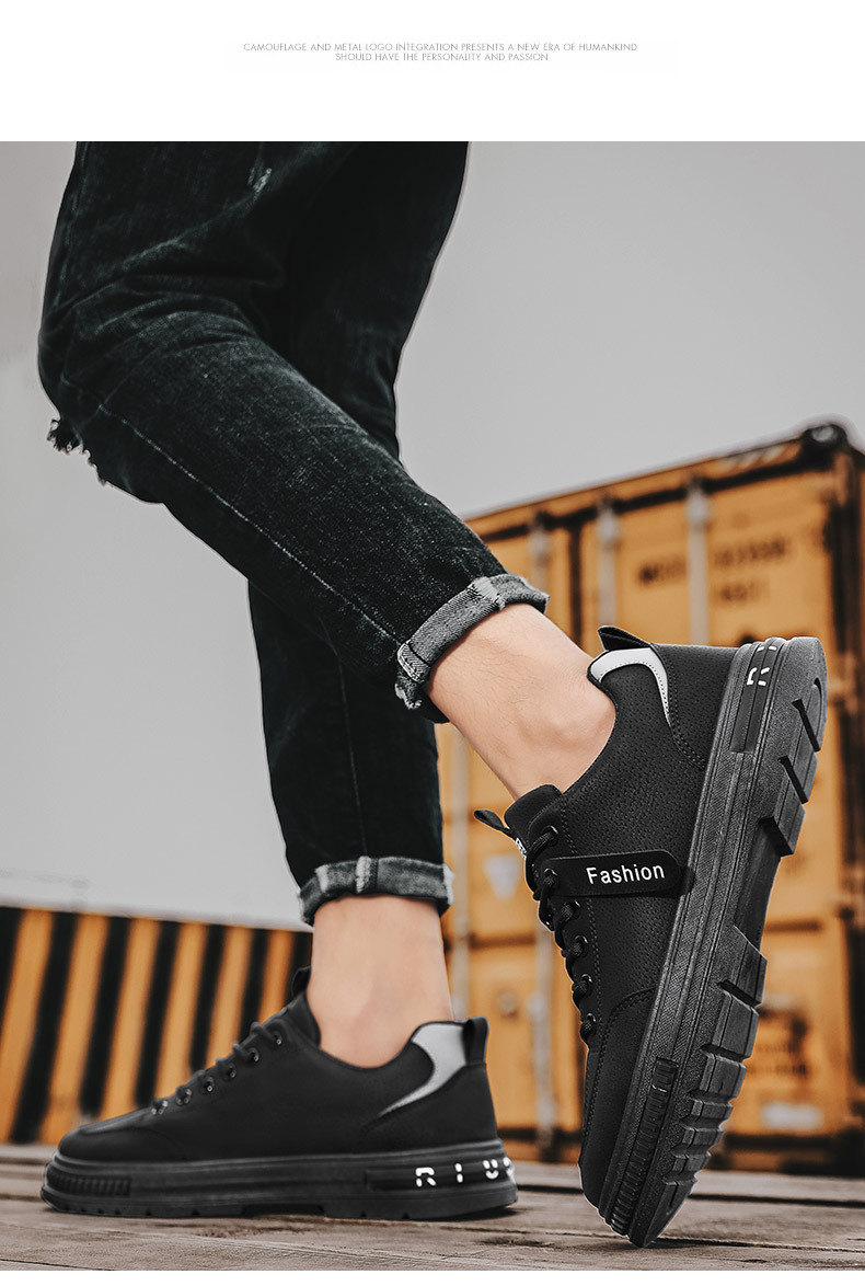 Rauleder-Schnürer für Herren rutschfeste Freizeitschuhe detail 10