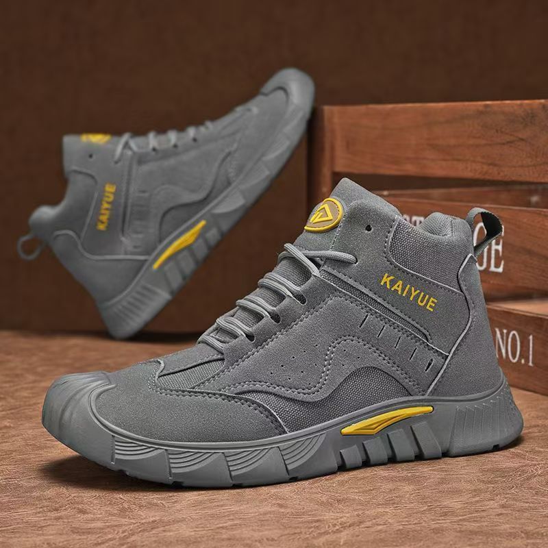 Bottes outdoor antidérapantes à lacets pour hommes 4