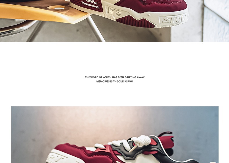 Sneakers casual unisex stringate con plateau ammortizzato colorblock detail 19