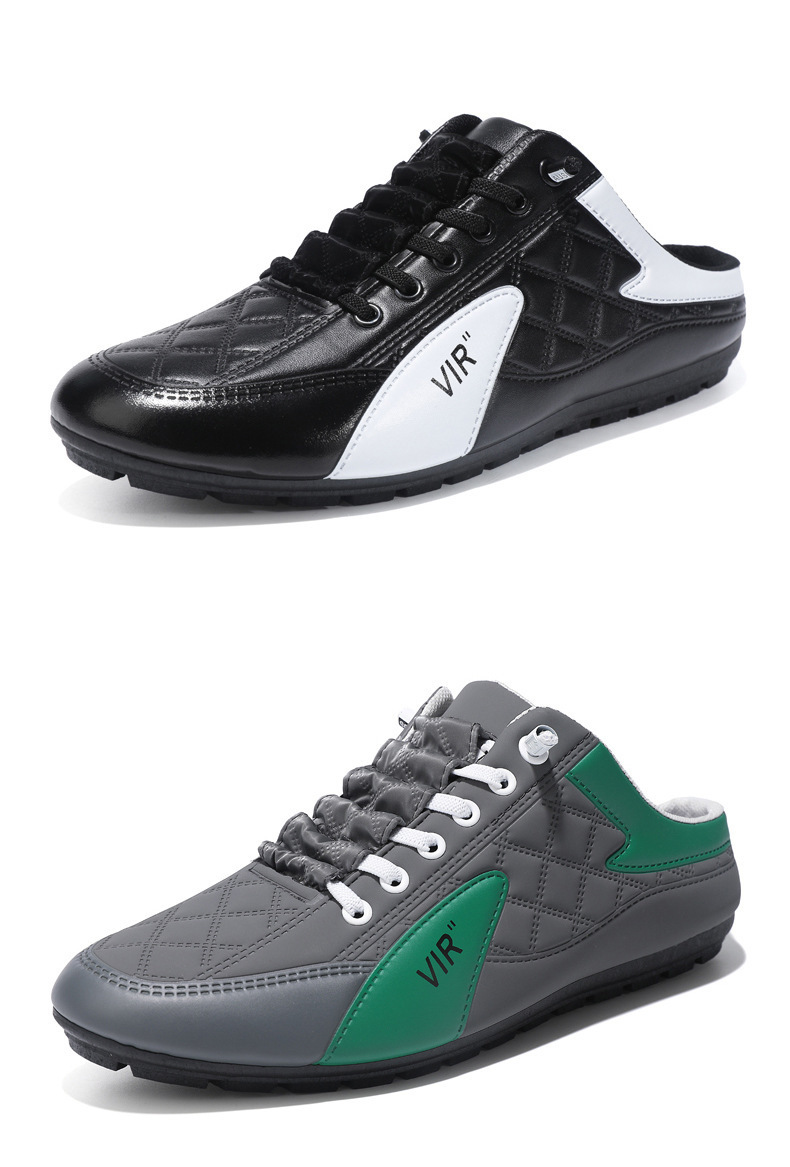 Zapatos casuales slip-on de cuero sintético en bloques de color para hombre detail 11