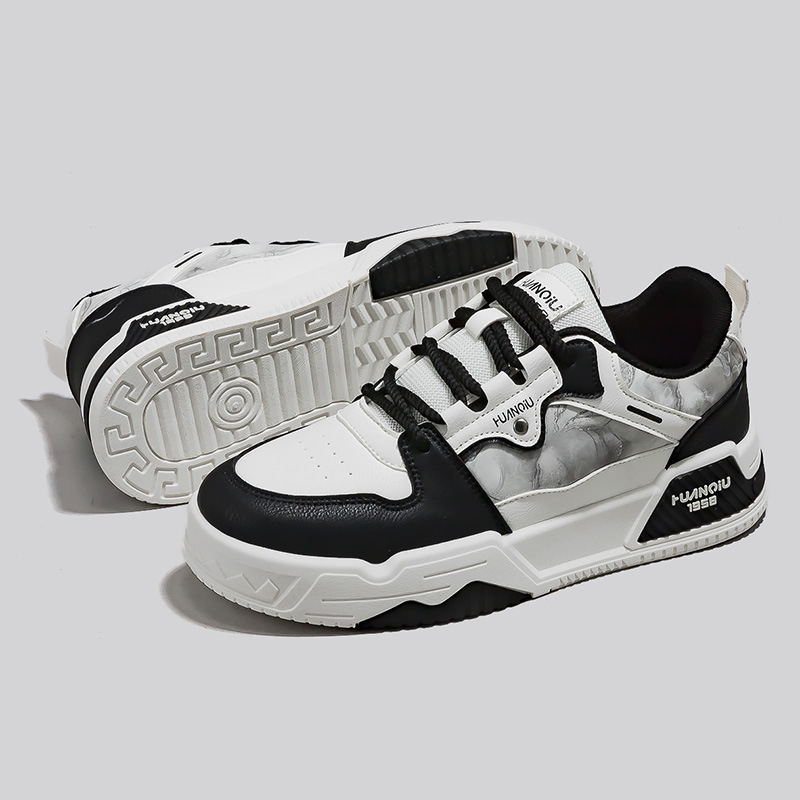 Men's Colorblock Lace-Up Casual Platform Sneakers 5