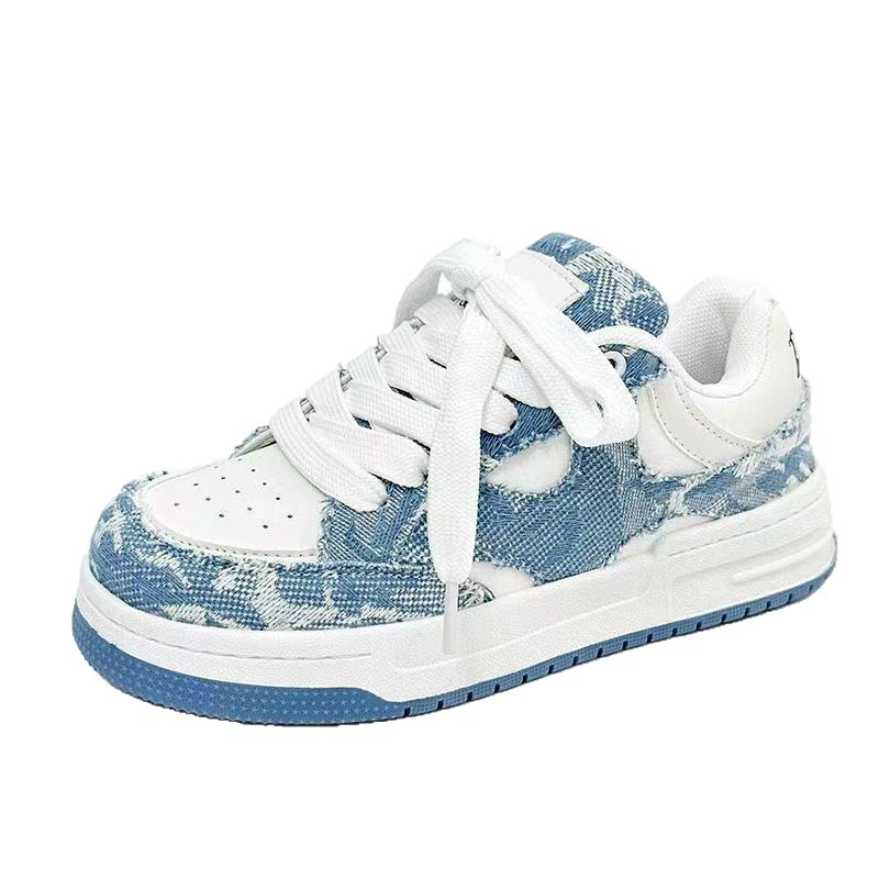 Unisex Skateschuhe aus Canvas mit Distressed-Look & Chunky-Plateau 6