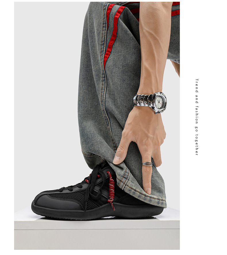 Atmungsaktive Freizeitschuhe für Herren mit Schnürung & Colorblocking detail 8