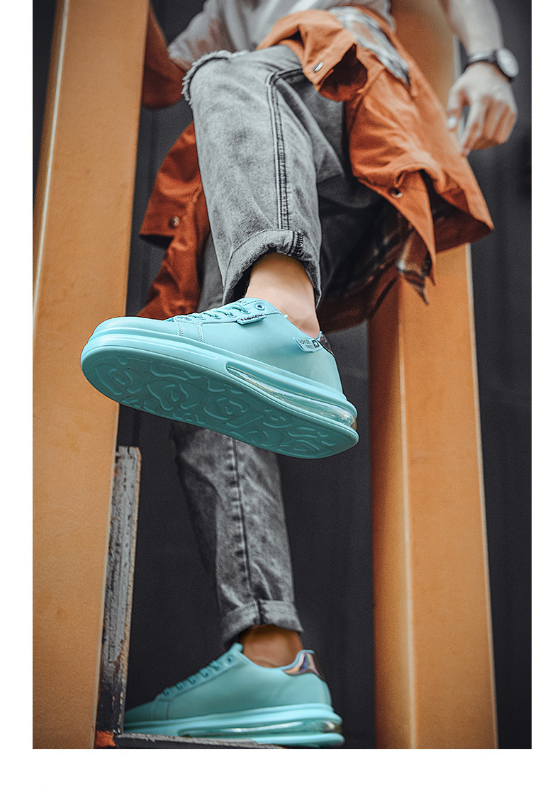 Gedämpfte Plateau-Freizeitschuhe für Herren mit Schnürung detail 5