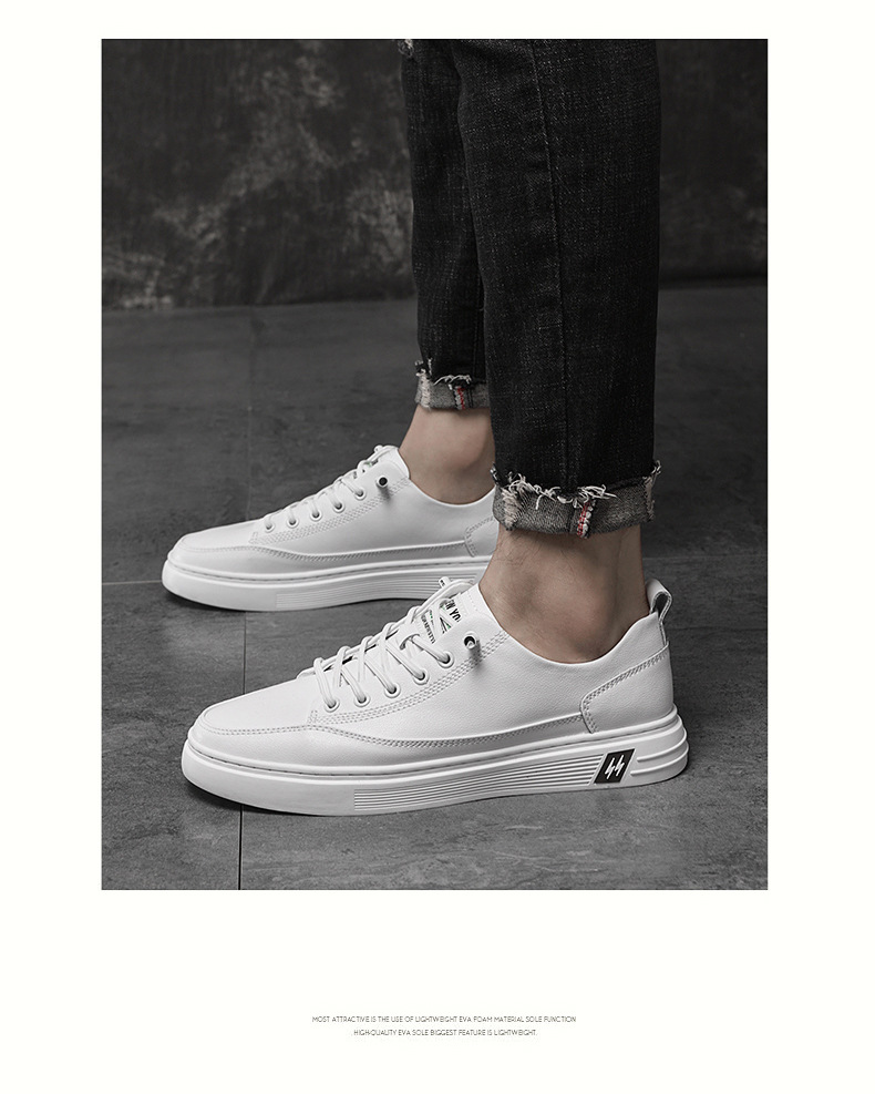 Men's Breathable Leather Lace-Up Casual Shoes detail 3